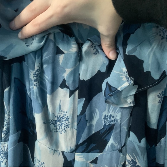 Reformation Odessa Floral Blue Midi Dress - Picture 7 of 11